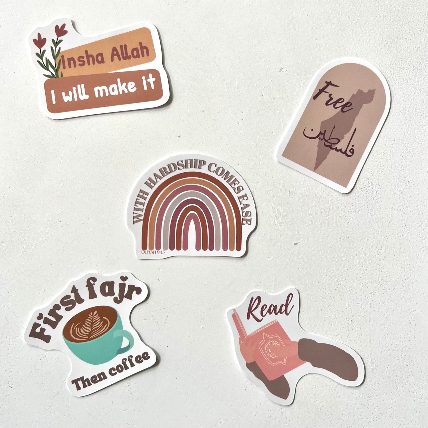 Islamic Vinyl Sticker Bundle – Waterproof Muslim Stickers for Bottles & Laptops
