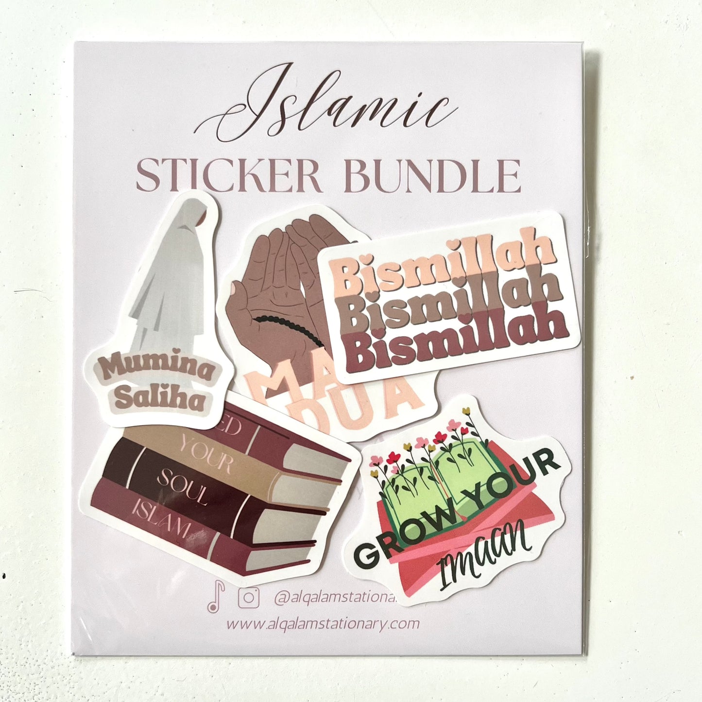 Islamic Vinyl Sticker Bundles | Durable Waterproof Stickers for Bottles, Laptops & Journals