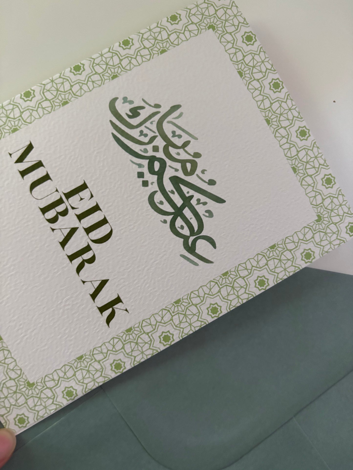 Eid Mubarak Greeting Card with Envelope