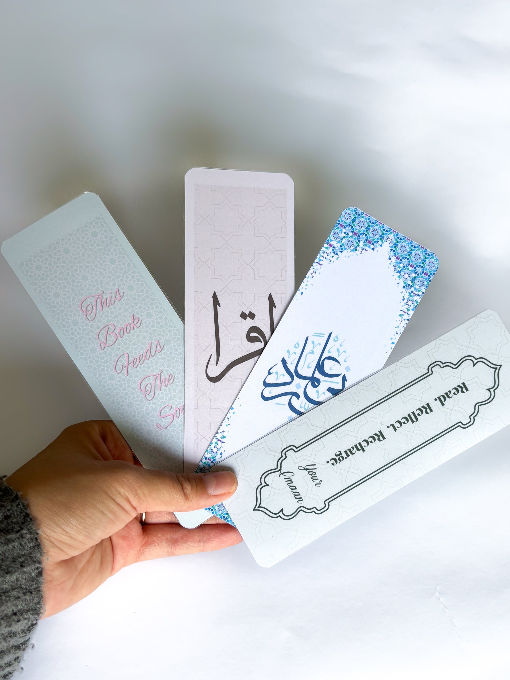 Faith-Inspired Laminated Qur’an Bookmarks – Durable Islamic Stationery Set