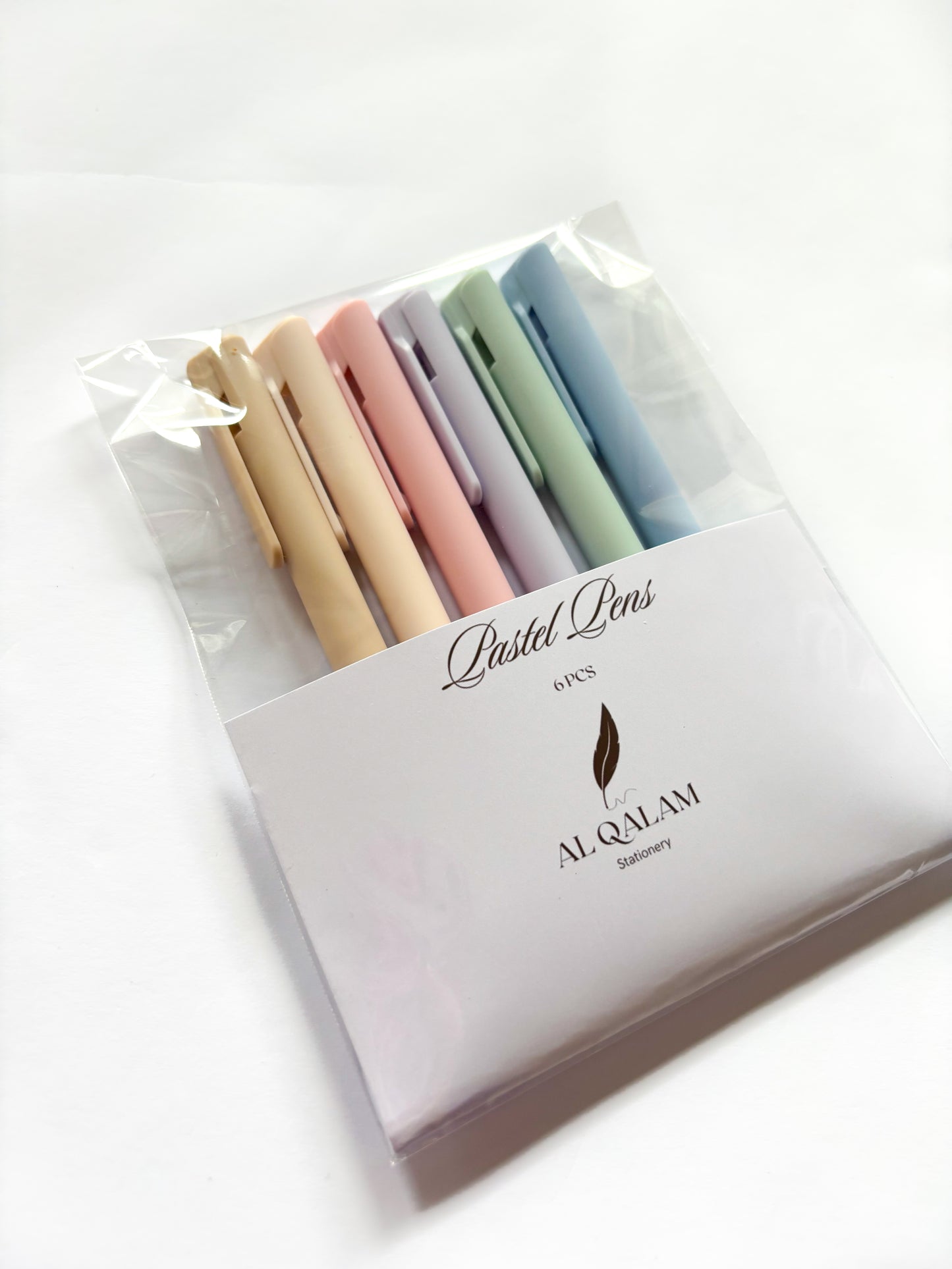 Pastel ink pens in muted Morandi tones for Islamic planners and notebooks