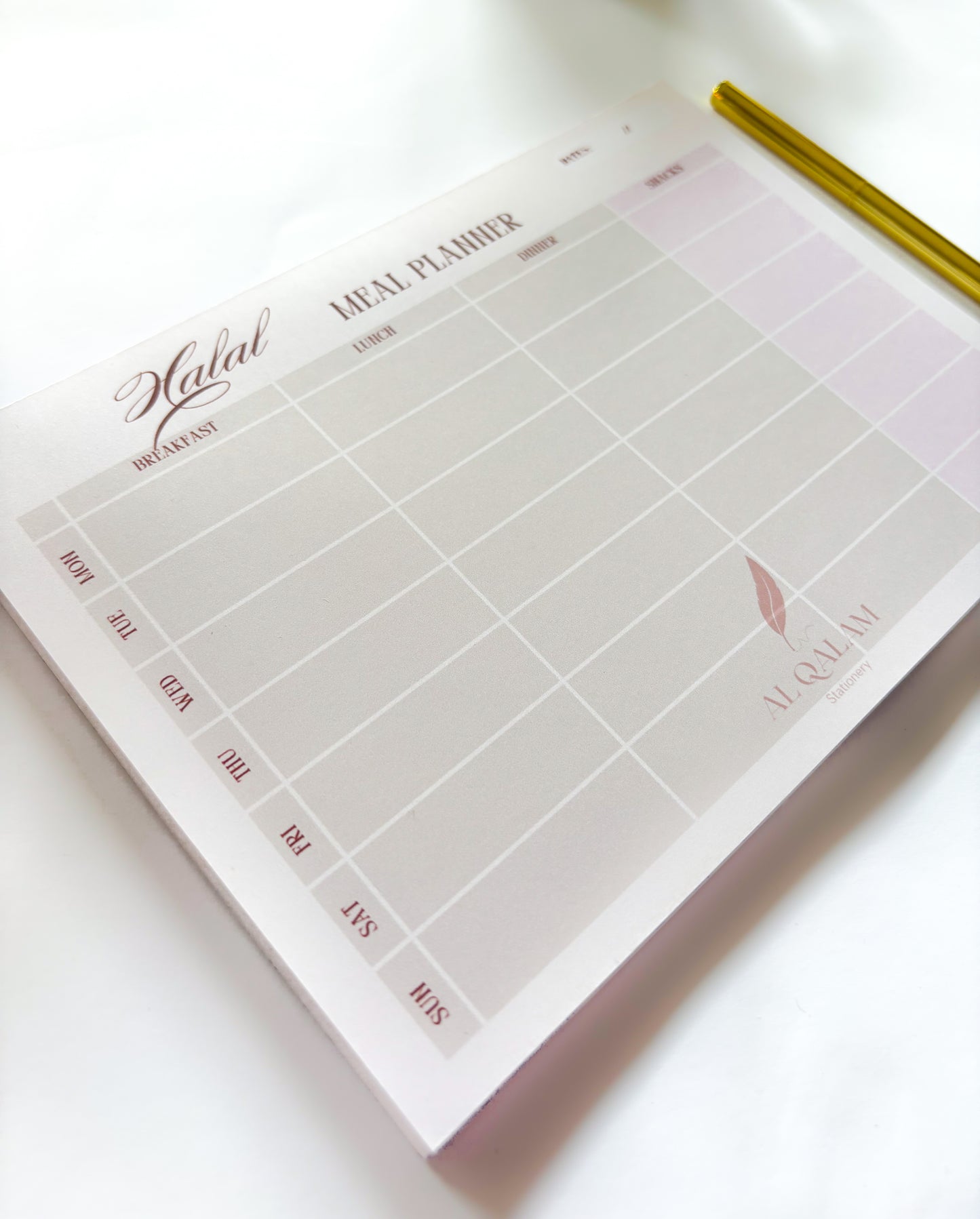 Beige Weekly Meal Planner – Faith-Based Notepad for Intentional Living