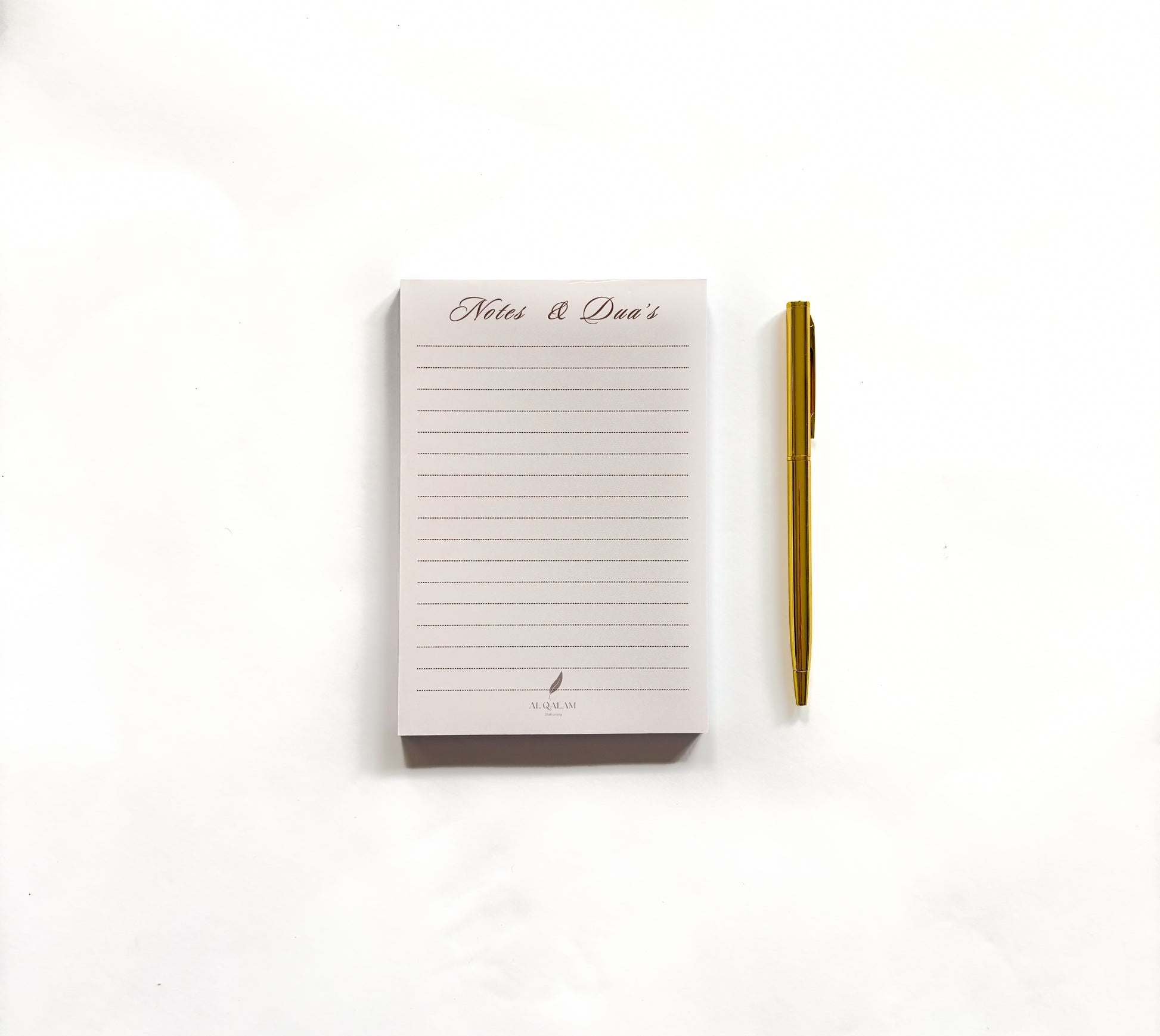 A6 Notes & Dua’s Notepad Beige Edition – Minimal Islamic Pocket Notebook