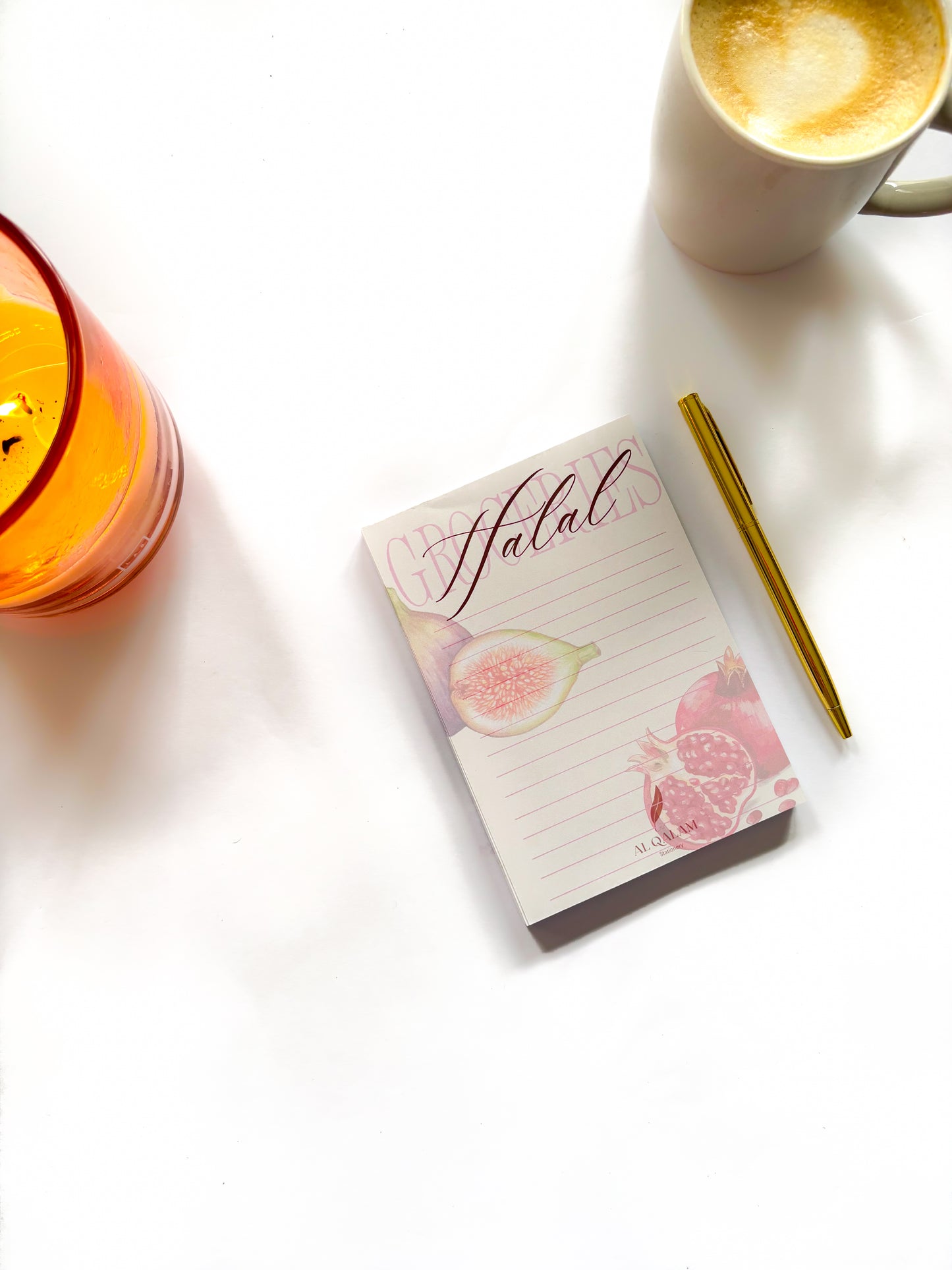 Faith-Based Groceries Notepad – A6 Burgundy Islamic Stationery