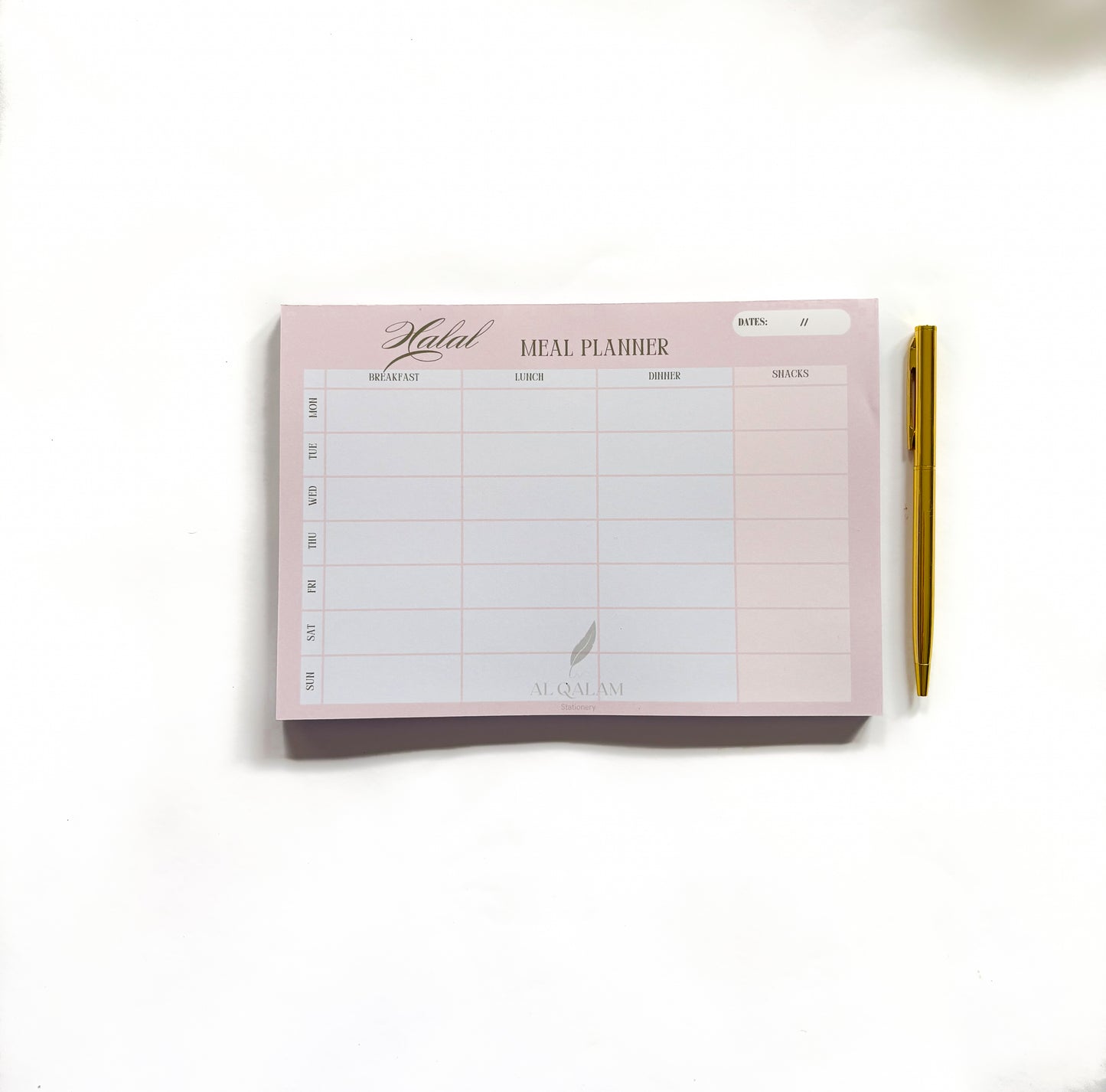 Faith-Inspired Pink Islamic Planner and Notepad Set for Mindful Living