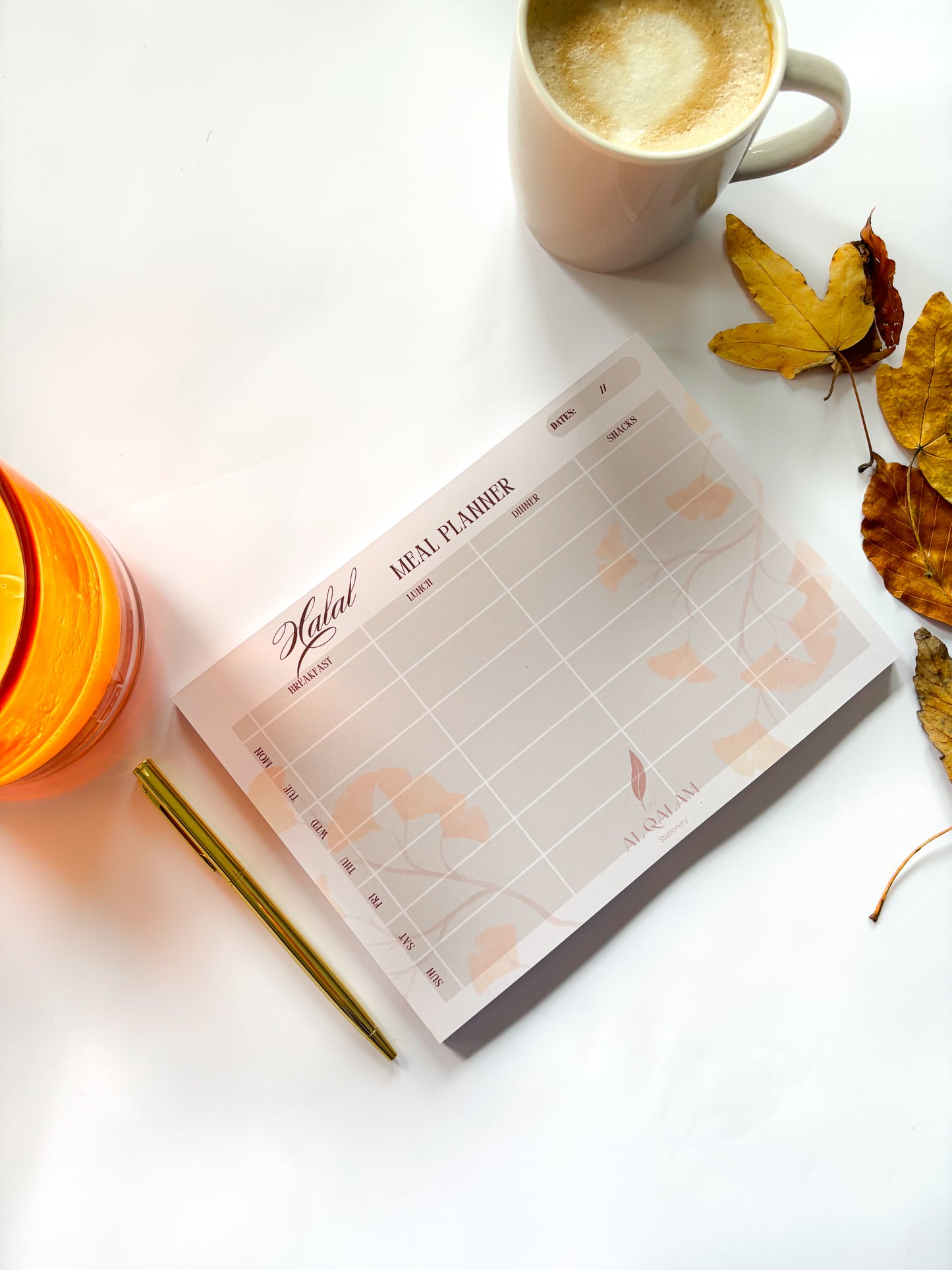 Autumn-Themed Faith-Inspired Islamic Planner and Notepad Set