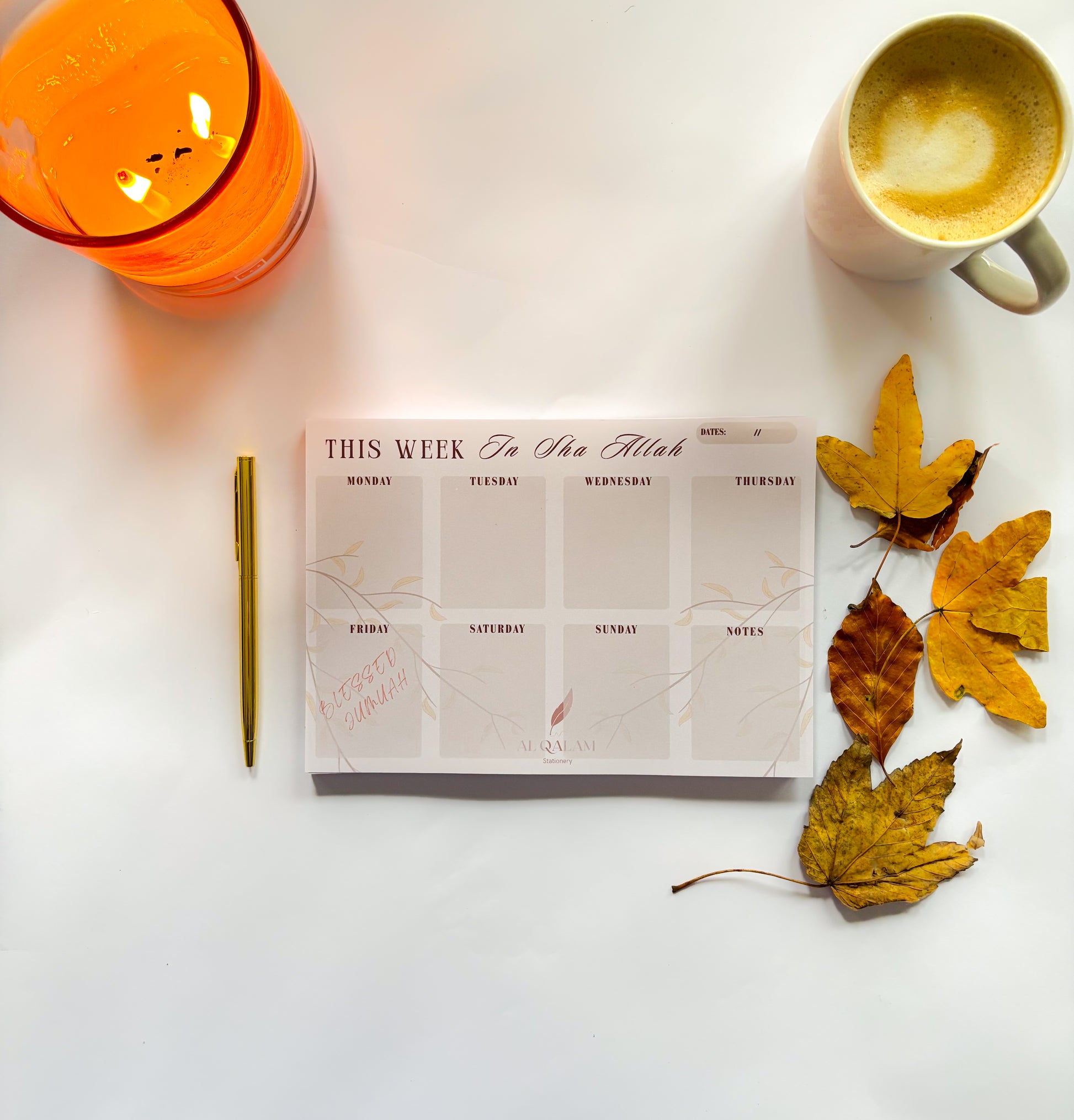 A5 Weekly Planner Fall Edition – Cozy Islamic Notepad for Mindful Planning