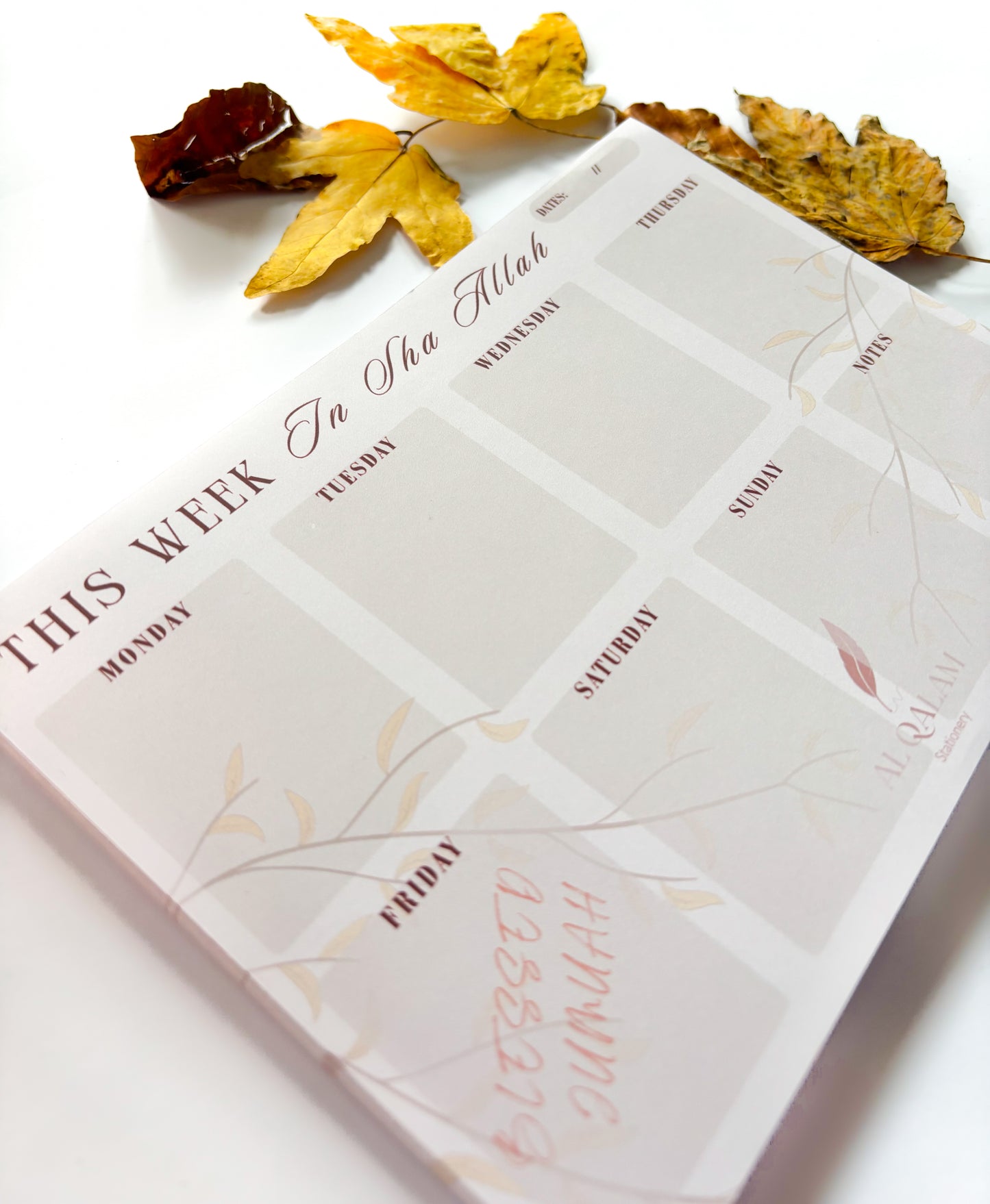 Warm Autumn Design Islamic Planner – Weekly Organizer for Intentional Living